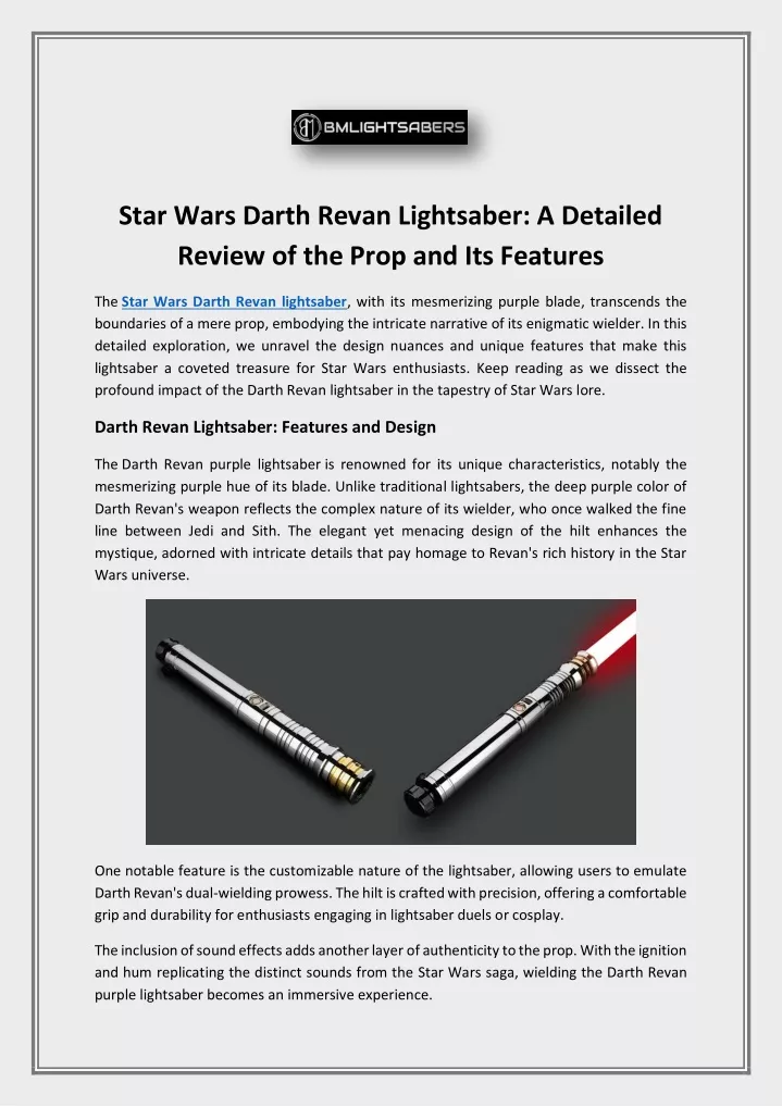 star wars darth revan lightsaber a detailed