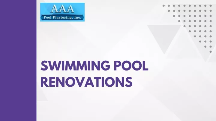 swimming pool renovations
