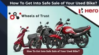 how to get into safe sale of your used bike