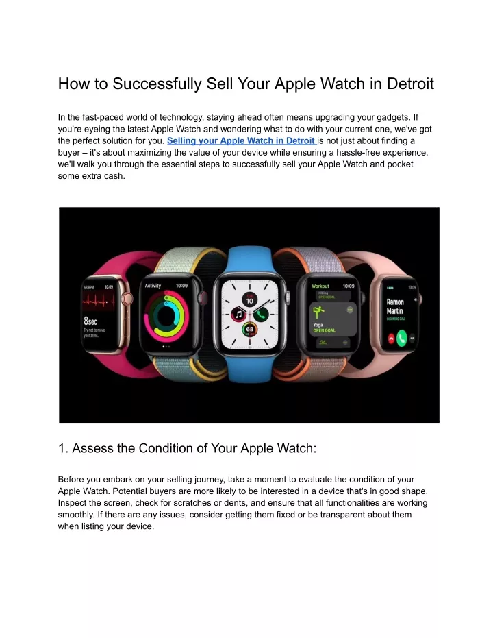 how to successfully sell your apple watch