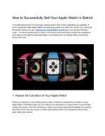 How to Successfully Sell Your Apple Watch in Detroit - slide 1