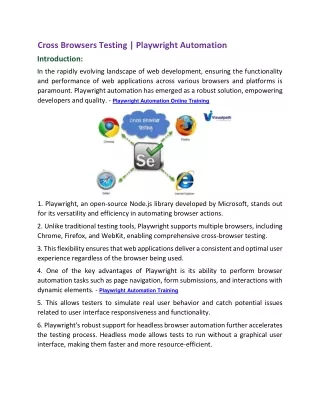 cross browsers testing playwright automation