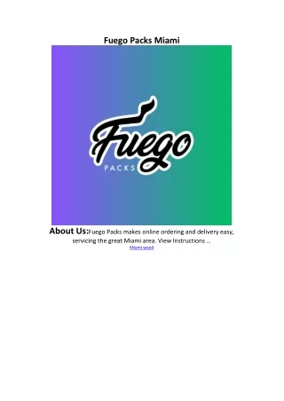 fuego packs miami
