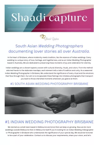 South Asian Wedding Photographers documenting lover stories all over Australia.