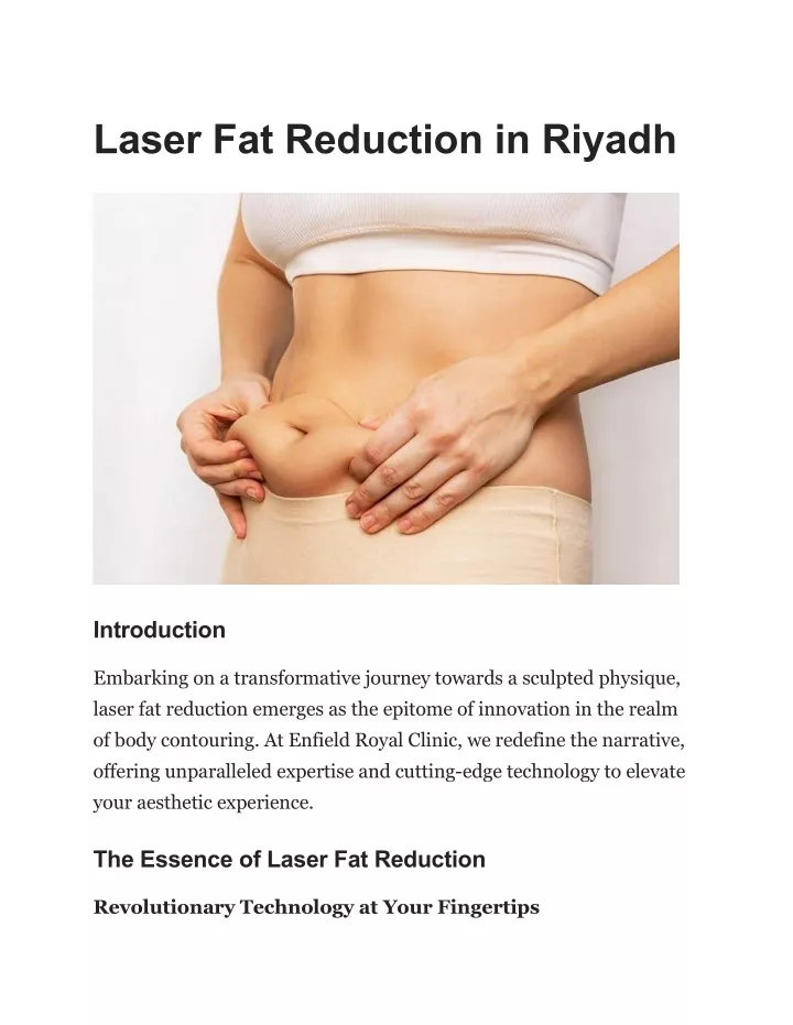 laser fat reduction in riyadh
