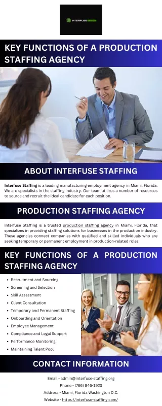 Key Functions of a Production Staffing Agency