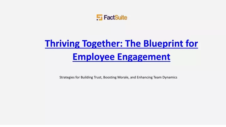 thriving together the blueprint for employee