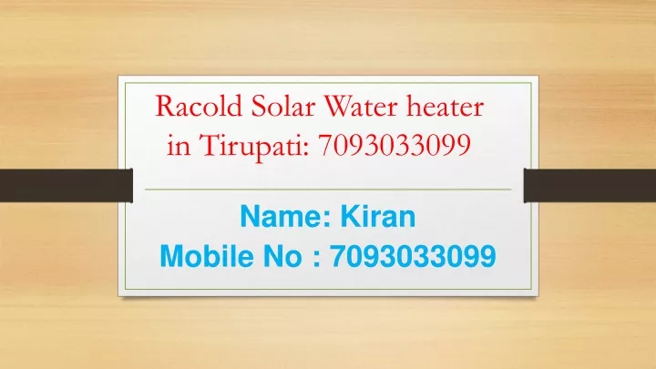 racold solar water heater in tirupati 7093033099