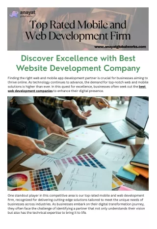Discover Excellence with Best Website Development Company