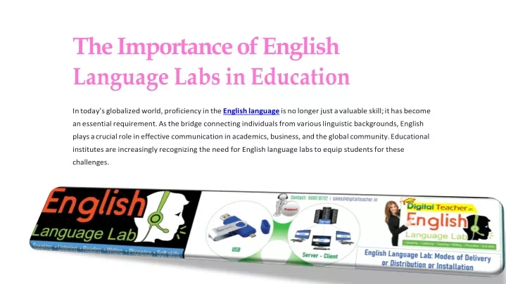 the importance of english language labs