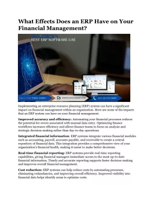 what effects does an erp have on your financial