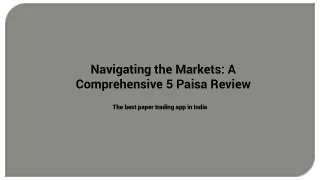 5Paisa Review: Unveiling Features, Charges, and Performance