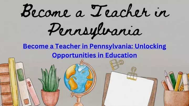 become a teacher in pennsylvania