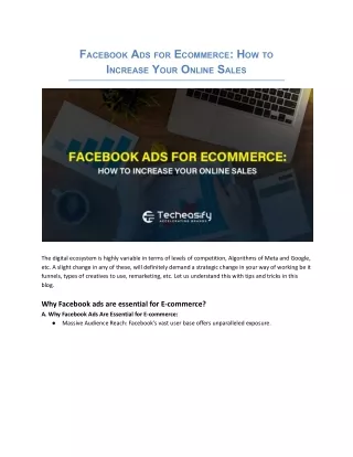 Facebook Ads for Ecommerce_ How to Increase Your Online Sales