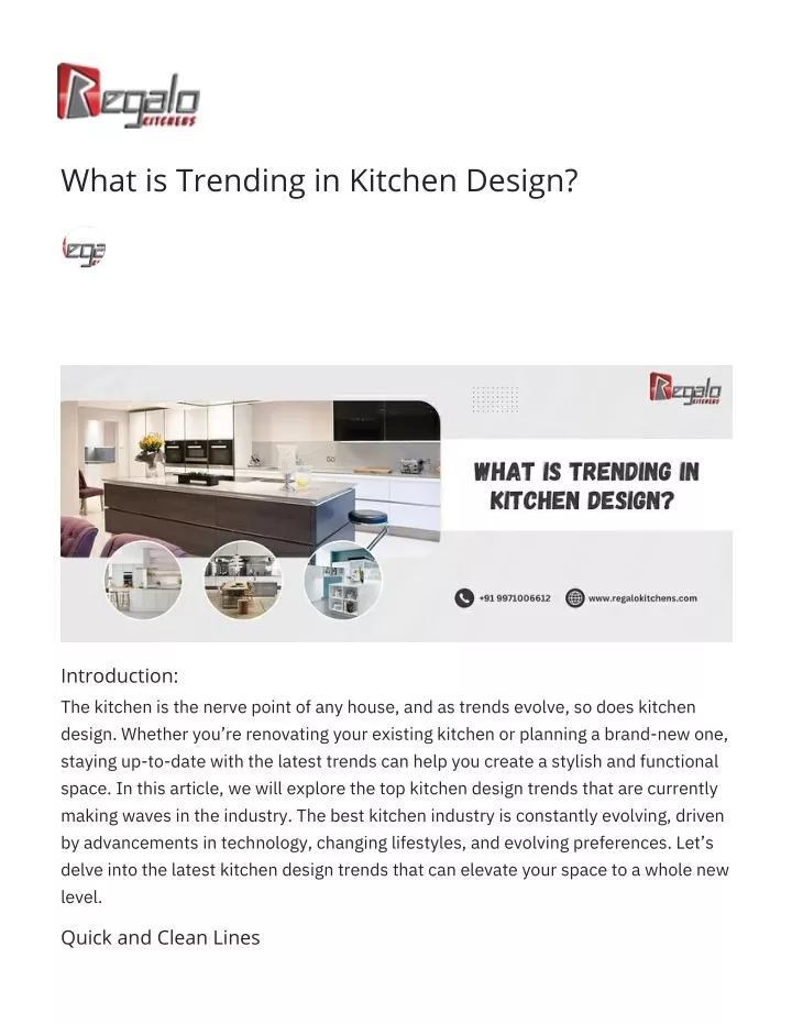 what is trending in kitchen design