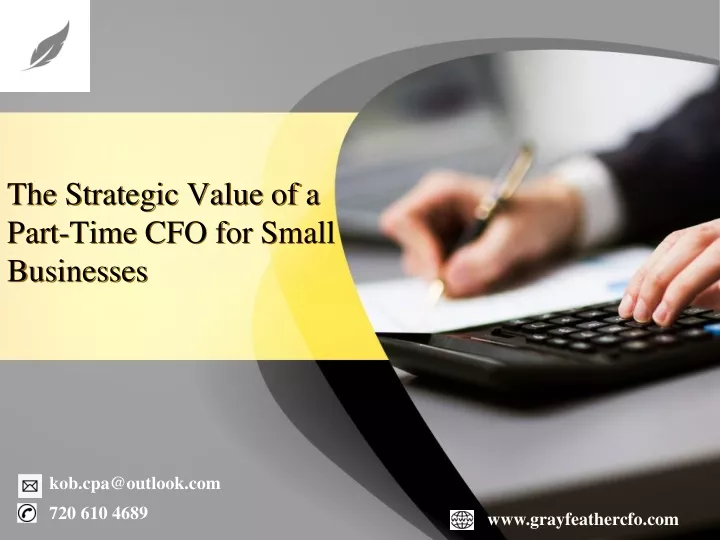 the strategic value of a part time cfo for small businesses