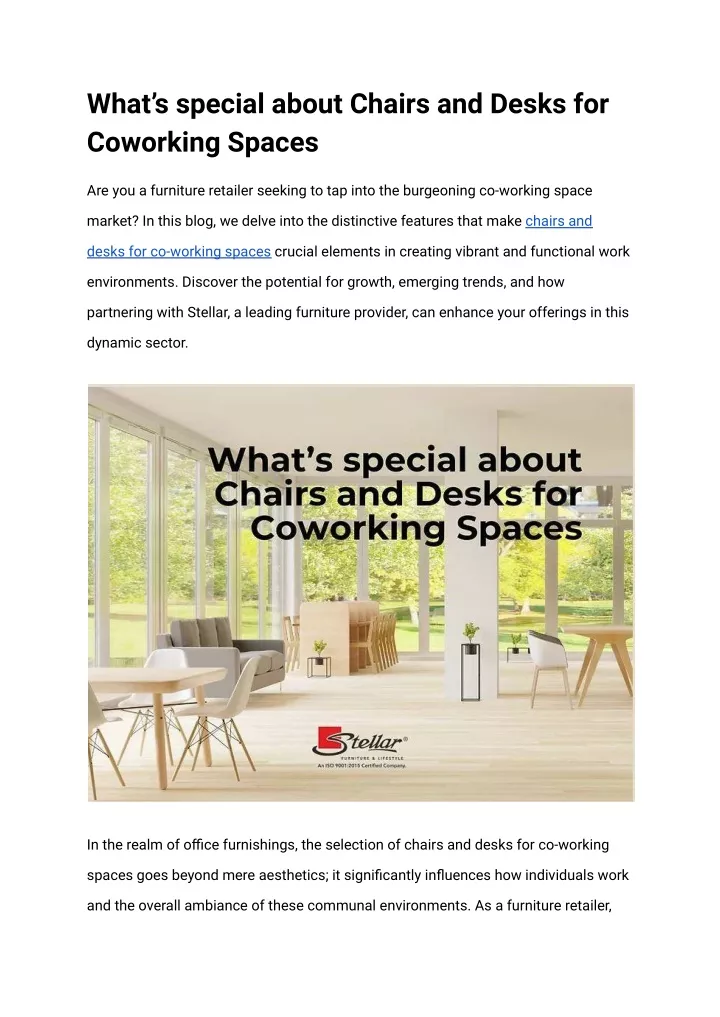 what s special about chairs and desks