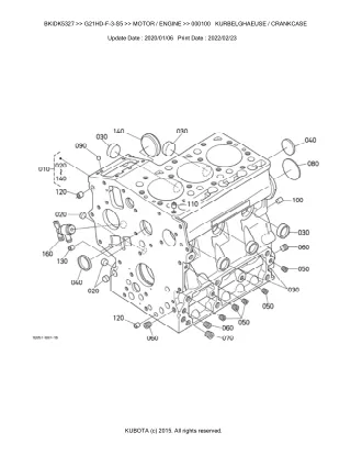 Kubota G21HD-F-3-S5 Garden Tractor Parts Catalogue Manual (Publishing ID BKIDK5327)