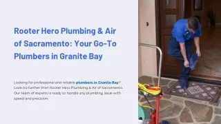 Rooter Hero Plumbing & Air of Sacramento Your Go-To Plumbers in Granite Bay