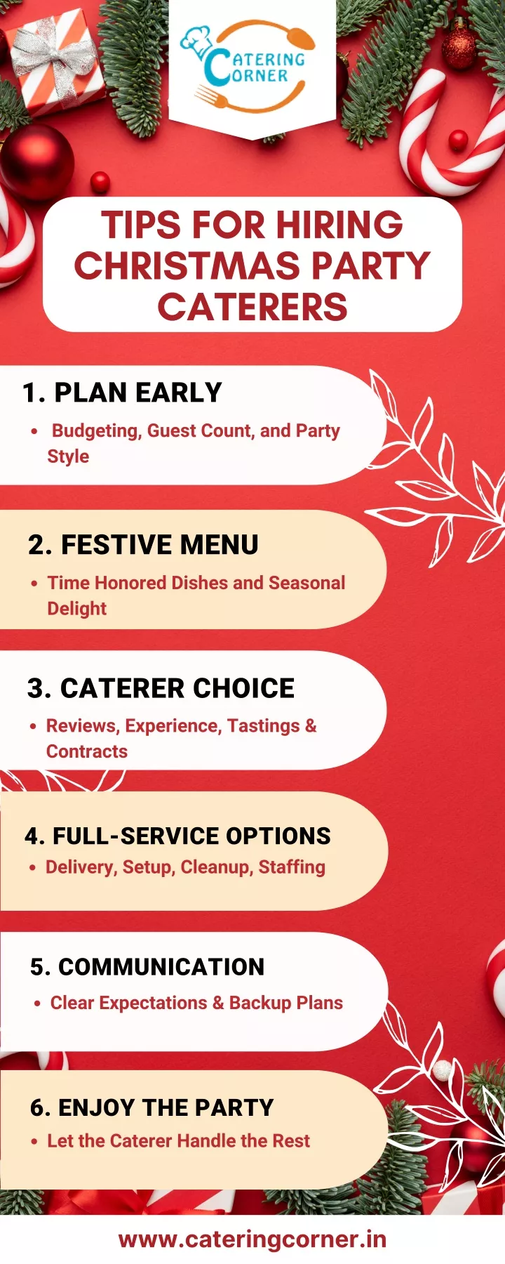 tips for hiring christmas party caterers