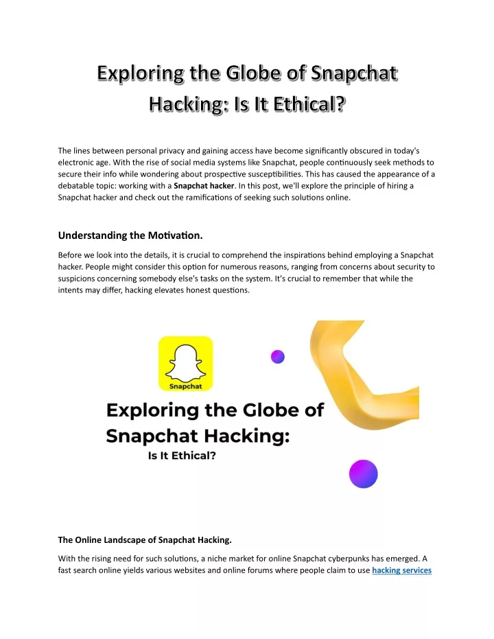 exploring the globe of snapchat hacking