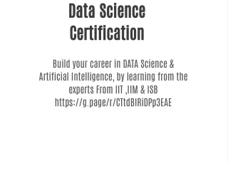 data science certification