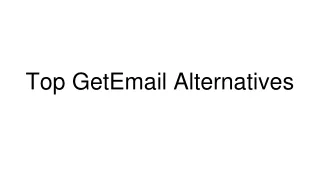 Top GetEmail Alternatives
