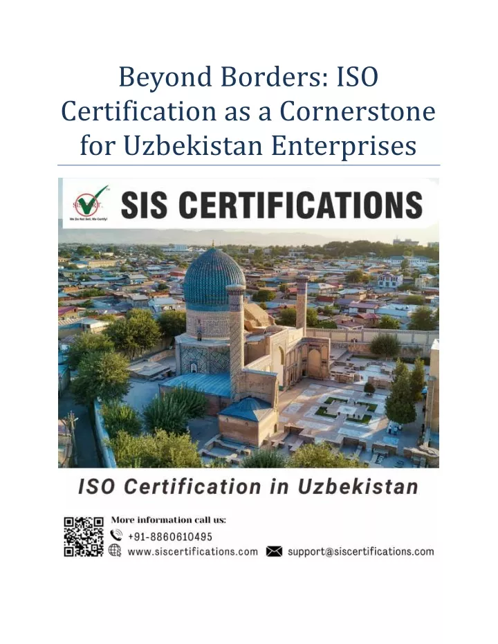 beyond borders iso certification as a cornerstone