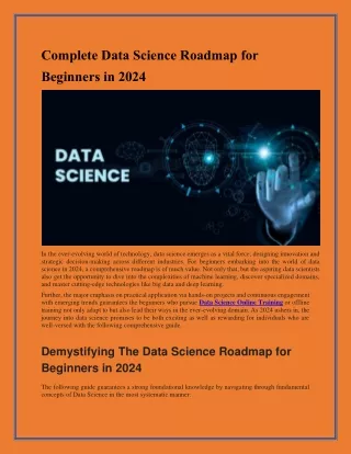 complete data science roadmap for beginners