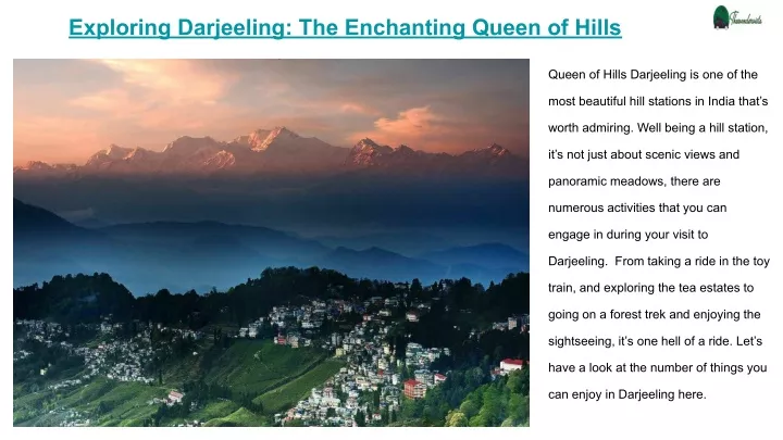 exploring darjeeling the enchanting queen of hills