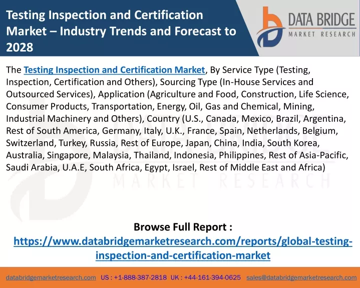 testing inspection and certification market