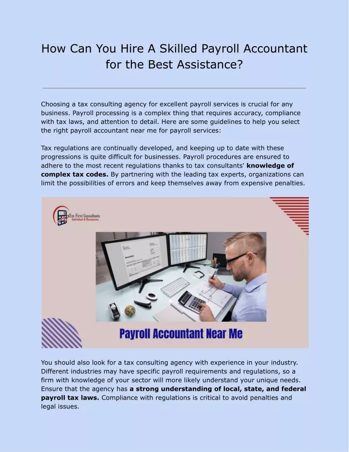 how can you hire a skilled payroll accountant