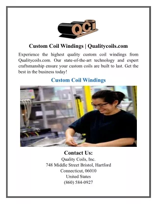 custom coil windings qualitycoils com