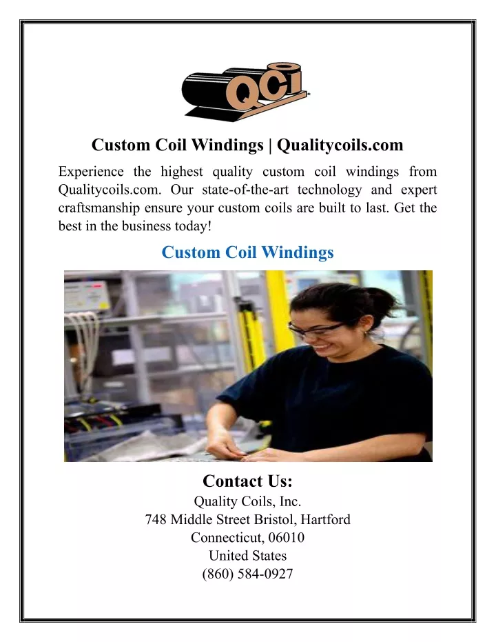 custom coil windings qualitycoils com