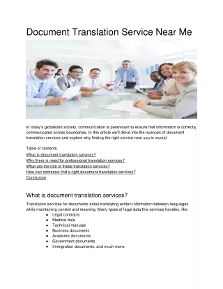 document translation service near me