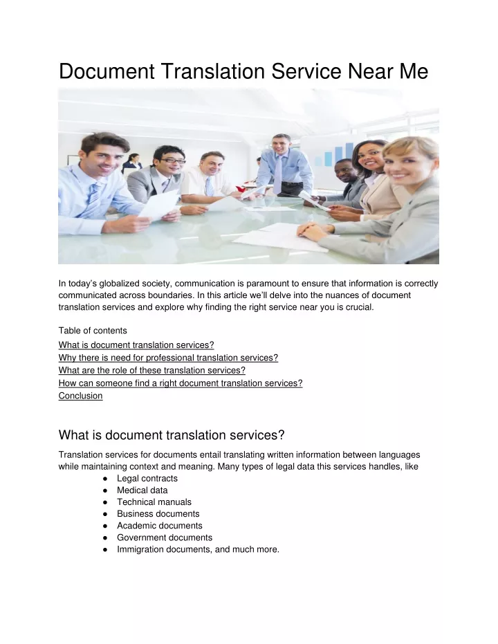 document translation service near me