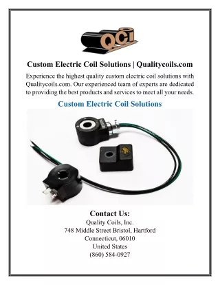 custom electric coil solutions qualitycoils com