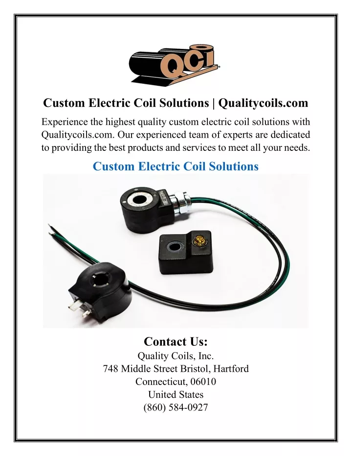 custom electric coil solutions qualitycoils com