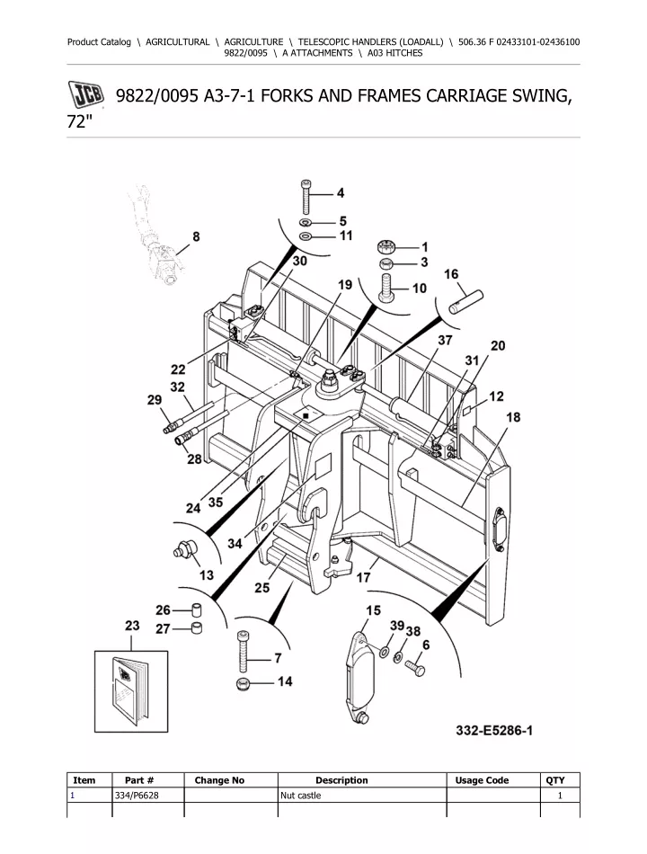 Ppt Jcb F Telescopic Handlers Loadall Parts Catalogue Manual