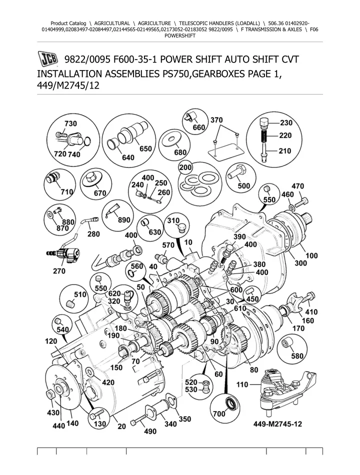 Ppt Jcb Telescopic Handlers Loadall Parts Catalogue Manual Serial Number