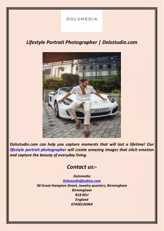 Lifestyle Portrait Photographer  Dolsstudio.com