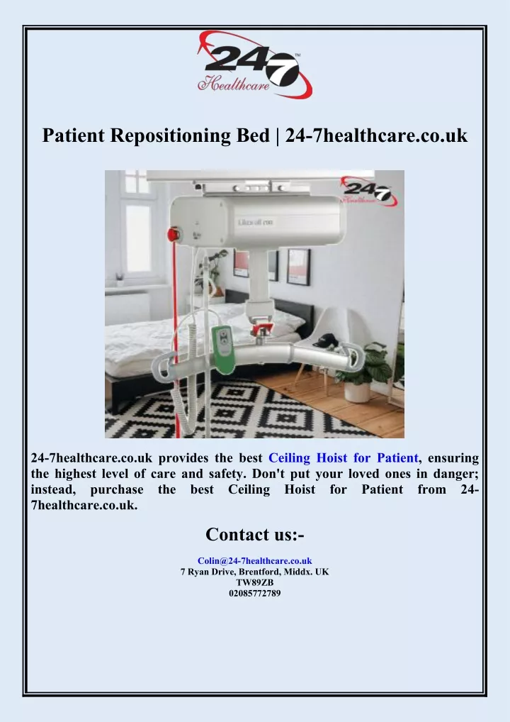 patient repositioning bed 24 7healthcare co uk