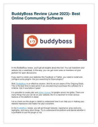 BuddyBoss Review: Unveiling the Features and Benefits of this Powerful Platform