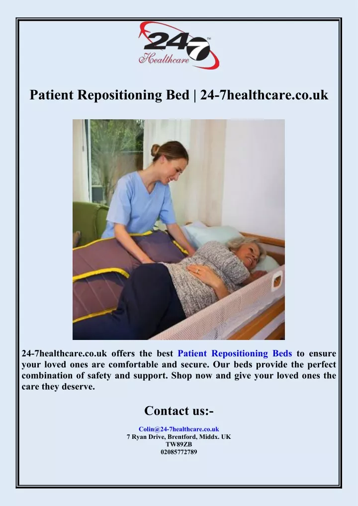 patient repositioning bed 24 7healthcare co uk