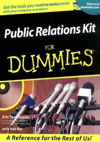 Download⚡️ Public Relations Kit For Dummies