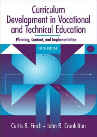 Ebook❤️(download)⚡️ Curriculum Development in Vocational and Technical Education: Planning, Content, and Implementation