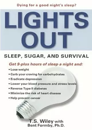 Download⚡️PDF❤️ Lights Out: Sleep, Sugar, and Survival