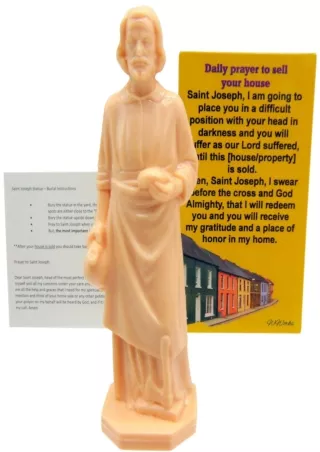 Ebook❤️(download)⚡️ St Joseph Statue Home Selling Kit with Magnetic Holy Card for Refrigerator with Instruction Card Rea