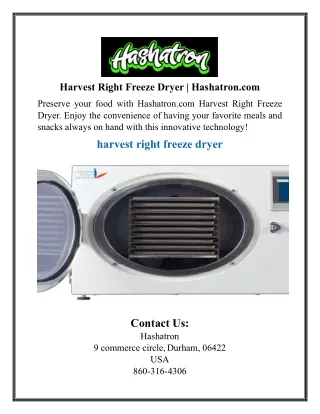 harvest right freeze dryer hashatron com