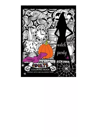 ❤PDF⚡ Horror Night Adults coloring book: Skull and Witch Design for Relaxation